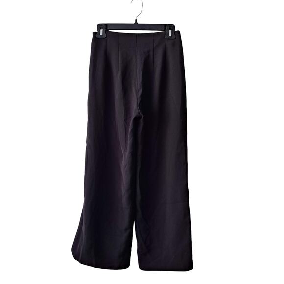 Express Womens Black High Rise Crop Wrap Pants with Tie Belts - Size 0 - Picture 2 of 10